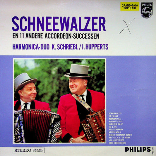 Harmonica Duo K. Schriebl / J. Hupperts - Schneewalzer (LP) Vinyl LP Vinyl Zeer Goed / Hoes Goed "VINYLSINGLES.NL"
