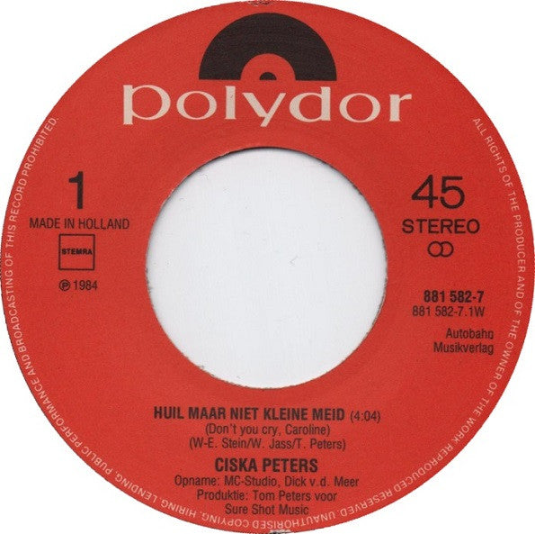 Ciska Peters - Don't Cry Little Girl