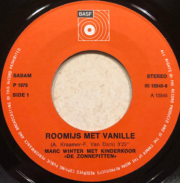 Marc Winter - Roomijs Met Vanille 41816 Vinyl Singles Vinyl Goed / Hoes Generic