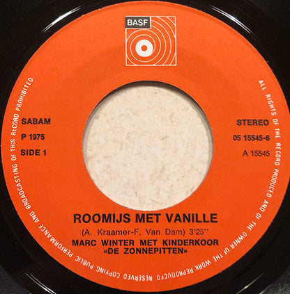 Marc Winter - Roomijs Met Vanille 41816 Vinyl Singles Vinyl Goed / Hoes Generic