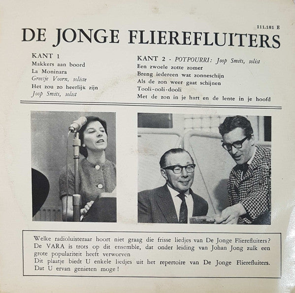 Jonge Flierefluiters - De Jonge Flierefluiters 43346 Vinyl Singles EP Vinyl Goed / Hoes Goed