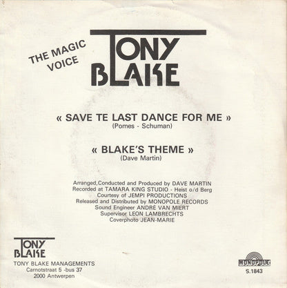 Tony Blake - Save The Last Dance For Me 40616 Vinyl Singles Vinyl Goed / Hoes Goed