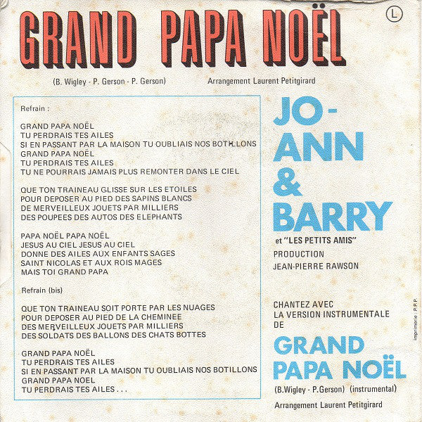 Jo-Ann & Barry Et Les Petits Amis - Grand Papa Noël 28117