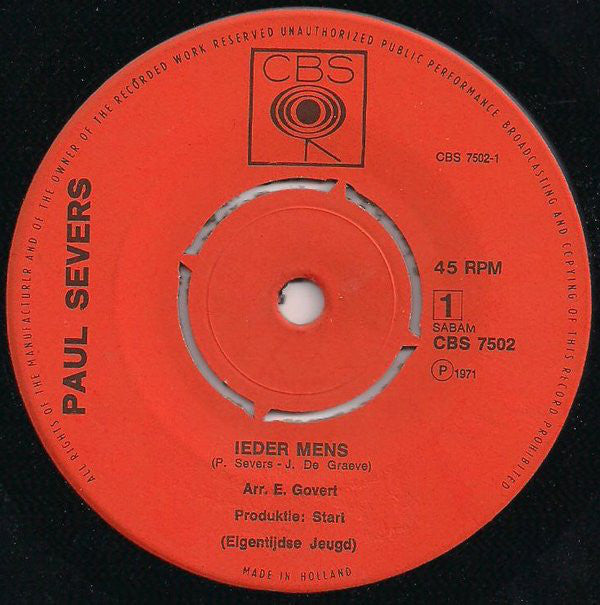 Paul Severs / Norbert - Every Person / Yeah 23922
