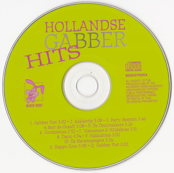 Various - Hollandse Gabber Hits (CD) 70525 Compact Disc Goede Staat