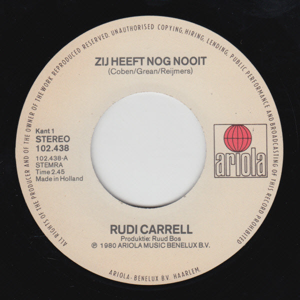 Rudi Carrell - Zij Heeft Nog Nooit 04878 Vinyl Singles Vinyl Goed / Hoes Goed