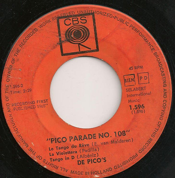 2 Pico's - Pico Parade No. 107 32234 Vinyl Singles Vinyl Goed / Hoes Goed
