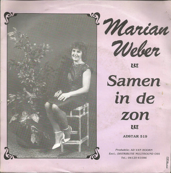 Marian Weber - Samen In De Zon (Marianne Weber) 00077 Vinyl Singles Vinyl Goed / Hoes Goed