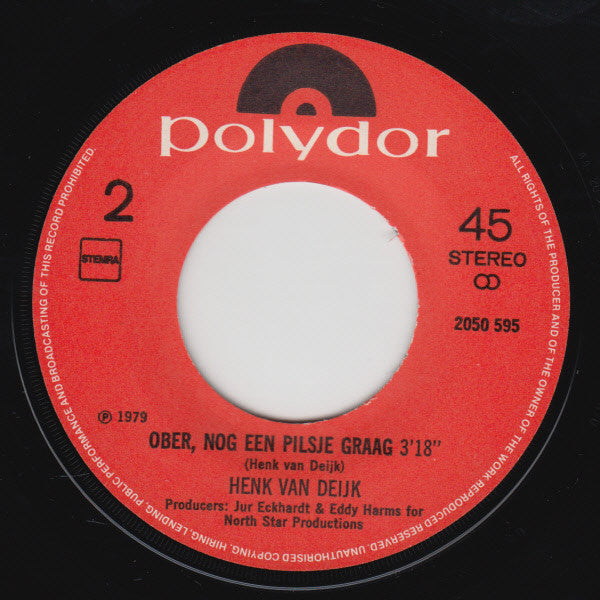Henk Van Deijk - Ik Stop Nu Met Drinken (B-Keus) Vinyl Singles Media VG / Sleeve G "VINYLSINGLES.NL"