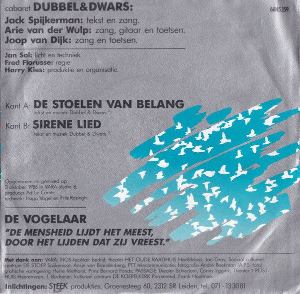 Dubbel & Dwars - De Vogelaar 42763 vinylsingle Vinyl Goed / Hoes Goed