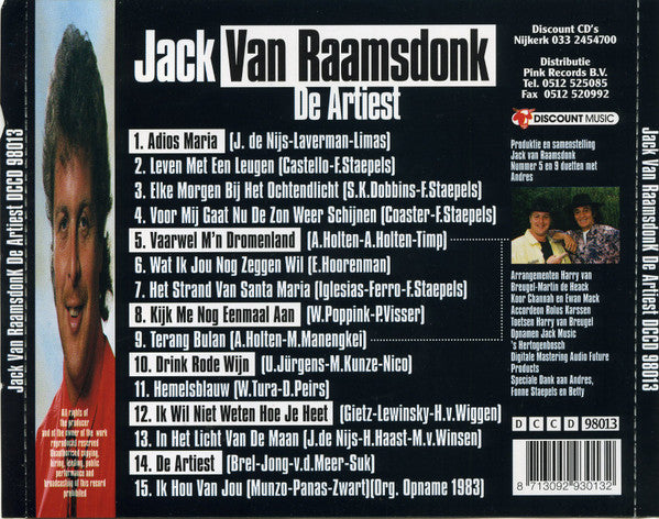 Jack van Raamsdonk - De Artiest (CD) 70605 Compact Disc Goede Staat