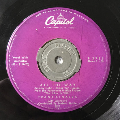 Frank Sinatra - All The Way 34577 Vinyl Singles Vinyl Zeer Goed / Hoesje Generic "VINYLSINGLES.NL"
