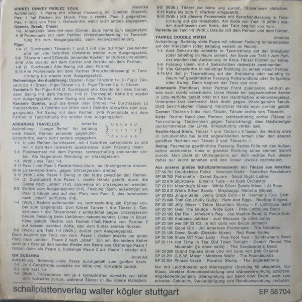 Hinkey Dinkey's - Square Dances Vinyl Singles EP Vinyl Zeer Goed / Hoesje Goed "VINYLSINGLES.NL"