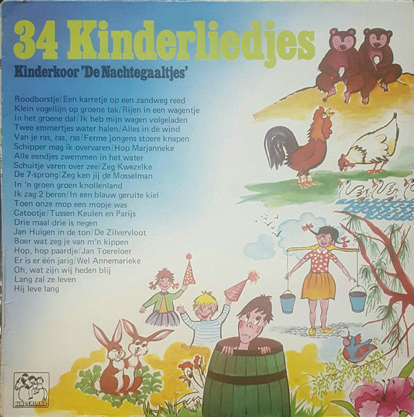 Kinderkoor De Nachtegaaltjes - 34 Kinderliedjes (LP) 46950 Vinyl LP JUKEBOXSINGLES.NL   