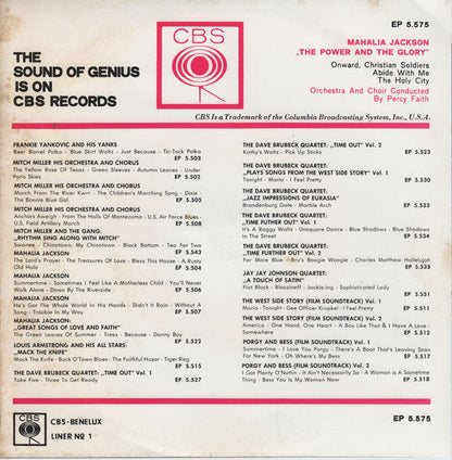 Mahalia Jackson With Orchestra And Choir Conducted By Percy Faith - The Power And The Glory 42200 Vinyl Singles EP Vinyl Goed / Hoes Goed