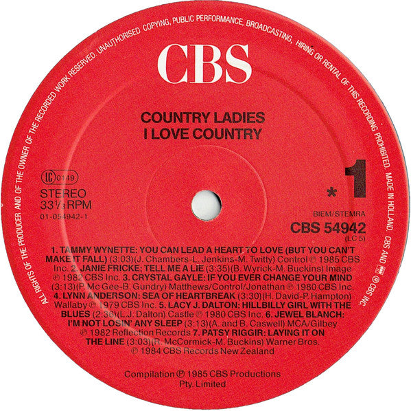 Various - Country Ladies - I Love Country (LP) 42560 Vinyl LP JUKEBOXSINGLES.NL   