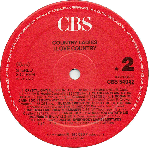 Various - Country Ladies - I Love Country (LP) 42560 Vinyl LP JUKEBOXSINGLES.NL   