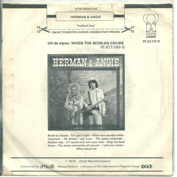 Herman & Angie - What About Me Vinyl Singles Vinyl Zeer Goed / Hoesje Goed "VINYLSINGLES.NL"