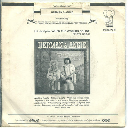 Herman & Angie - What About Me Vinyl Singles Vinyl Zeer Goed / Hoesje Goed "VINYLSINGLES.NL"