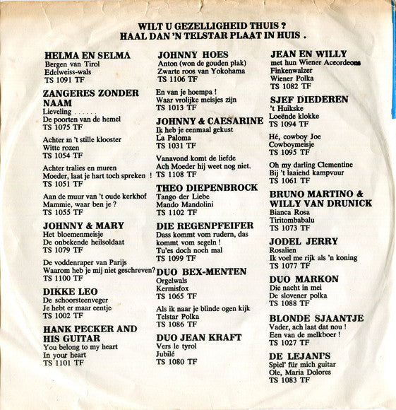 Akkordeon-Duo Bex-Menten - Parijse Nachten 41234 Vinyl Singles Vinyl Goed / Hoes Goed