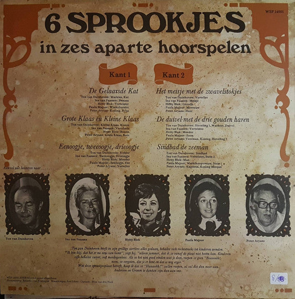 Ton Van Duinhoven Ina Van Faassen Hetty Blok - 6 Sprookjes Deel 1 (LP) 44648 Vinyl LP JUKEBOXSINGLES.NL   