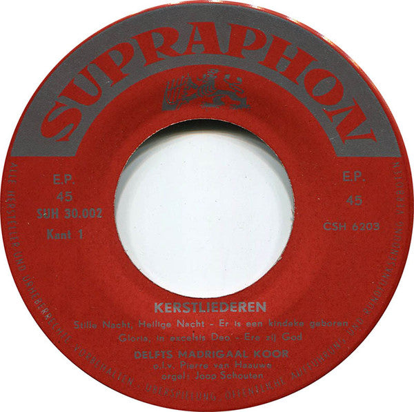 Delfts Madrigaalkoor - Kerstliederen 32169 Vinyl Singles Vinyl Zeer Goed / Hoesje Goed "VINYLSINGLES.NL"