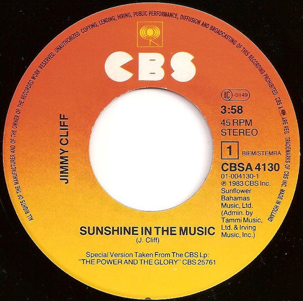 Jimmy Cliff - Sunshine In The Music 13966
