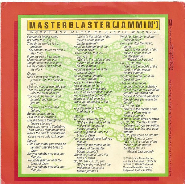 Stevie Wonder - Master Blaster 35242