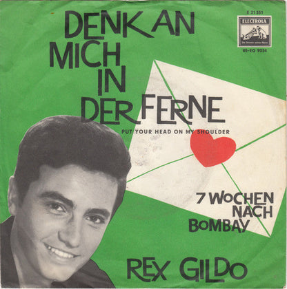 Rex Gildo - Denk An Mich In Der Ferne 05068 Vinyl Singles Vinyl Goed / Hoes Goed