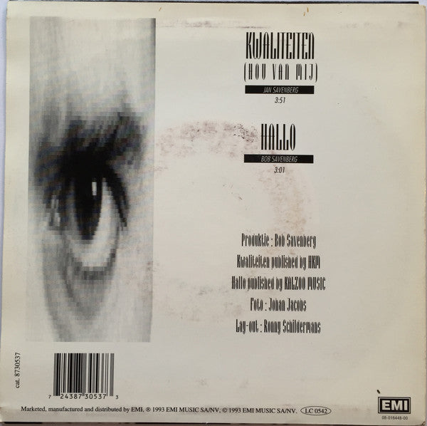 Bob Savenberg - Kwaliteiten (Hou Van Mij) 40706 Vinyl Singles Vinyl Goed / Hoes Goed