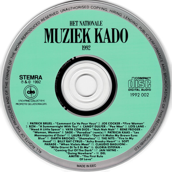 Various - Het Nationale Muziekkado 1992 (CD) 70729 Compact Disc Goede Staat