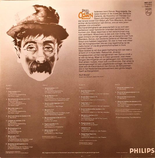 Tom (Dorus) Manders – Play The Clown – Lieder und Konferenzen Tom (Dorus) Manders (LP) 42730