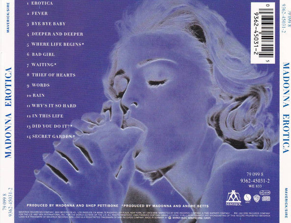 Madonna - Erotica (CD) 70427 Compact Disc Goede Staat