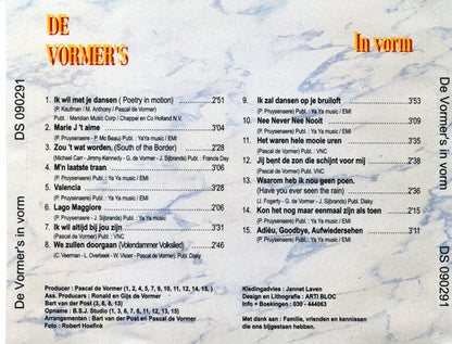 Vormers - In Vorm (CD) 70550 Compact Disc Goede Staat