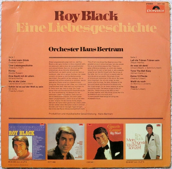 Roy Black - Eine Liebesgeschichte (LP) 52056 Vinyl LP Vinyl Goed / Hoes Goed