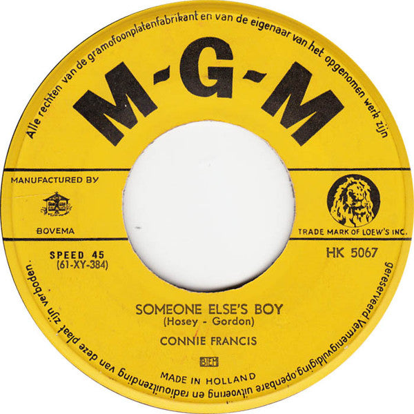 Connie Francis - Breakin' In A Brand New Broken Heart 42372 Vinyl Singles Vinyl Goed / Hoes Generic