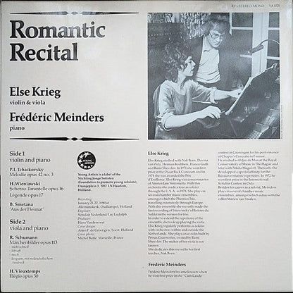 Else Krieg - Romantic Recital (LP) Vinyl LP Vinyl Zeer Goed / Hoesje Goed "VINYLSINGLES.NL"