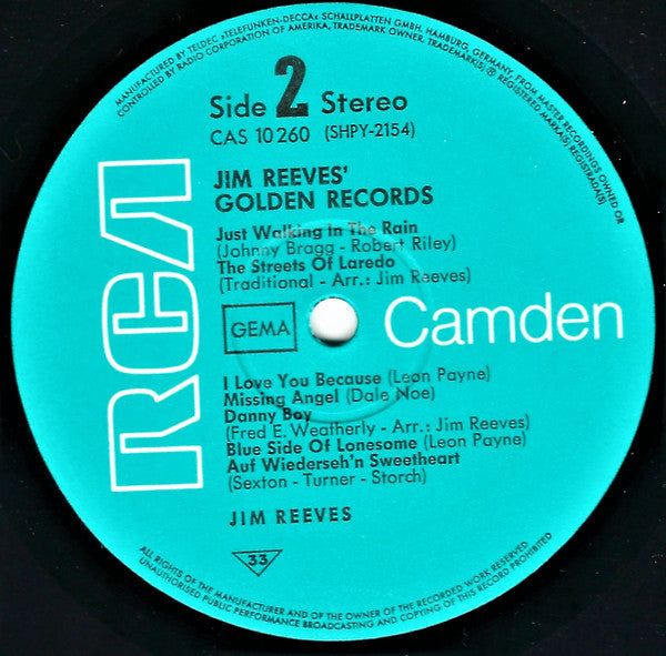 Jim Reeves - Jim Reeves' Golden Records (LP) 40654 Vinyl LP JUKEBOXSINGLES.NL   