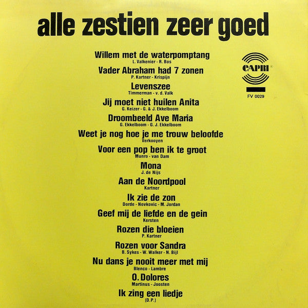 Various - Alle Zestien Zeer Goed (LP) 41242 Vinyl LP JUKEBOXSINGLES.NL   