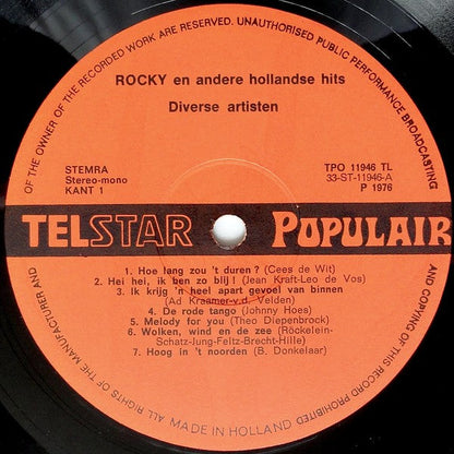 Various - Rocky En Andere Hollandse Hits (LP) 46425 Vinyl LP Vinyl Goed / Hoes Goed