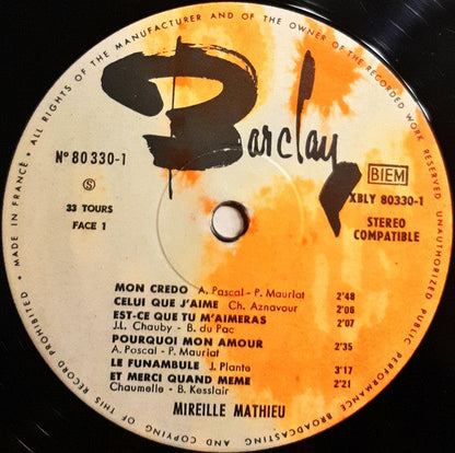 Mireille Mathieu – En Direct De L'Olympia (LP) 49527