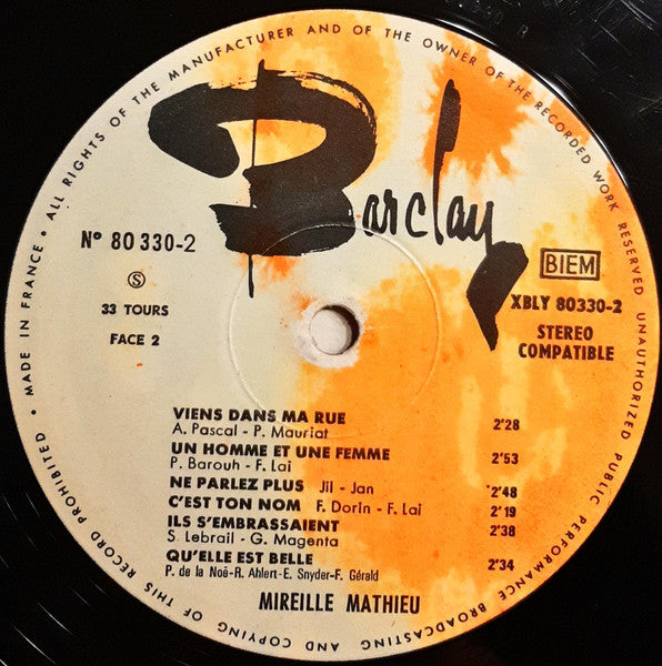 Mireille Mathieu – En Direct De L'Olympia (LP) 49527