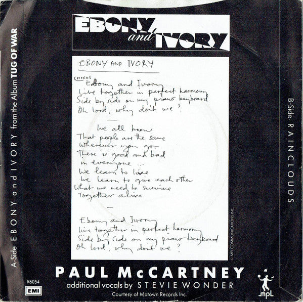 Paul McCartney - Ebony And Ivory 39079