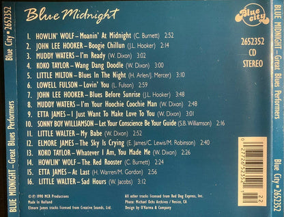 Various - Blue Midnight - Great Blues Performers (CD) 70471 Compact Disc Goede Staat