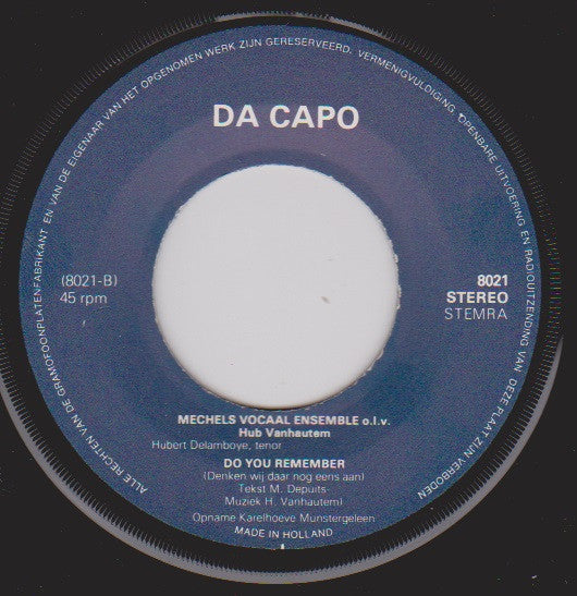 Hubert Delamboye, Mechels Vocaal Ensemble - I Pray Again Vinyl Singles Vinyl Zeer Goed / Hoesje Goed "VINYLSINGLES.NL"