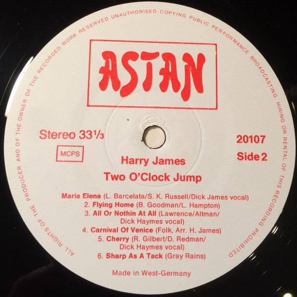 Harry James And His Orchestra - Two O'Clock Jump (LP) Vinyl LP Vinyl Zeer Goed / Hoes Goed "VINYLSINGLES.NL"