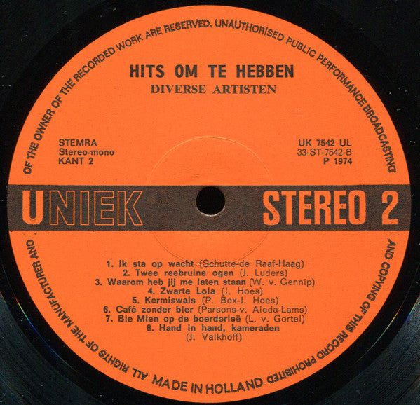 Various - Hits Om Te Hebben! (LP) 46126 Vinyl LP JUKEBOXSINGLES.NL   