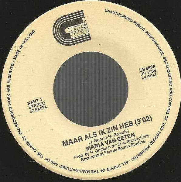 Maria Van Eeten – Aber wenn ich Lust dazu habe 30195