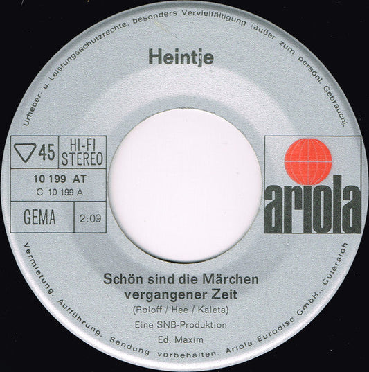 Heintje - Schan Sind Die Machen Vergangener Zeit 20439