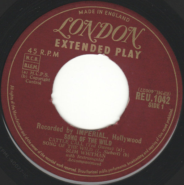 Slim Whitman - Song Of The Wild 42411 Vinyl Singles EP Vinyl Goed / Hoes Generic